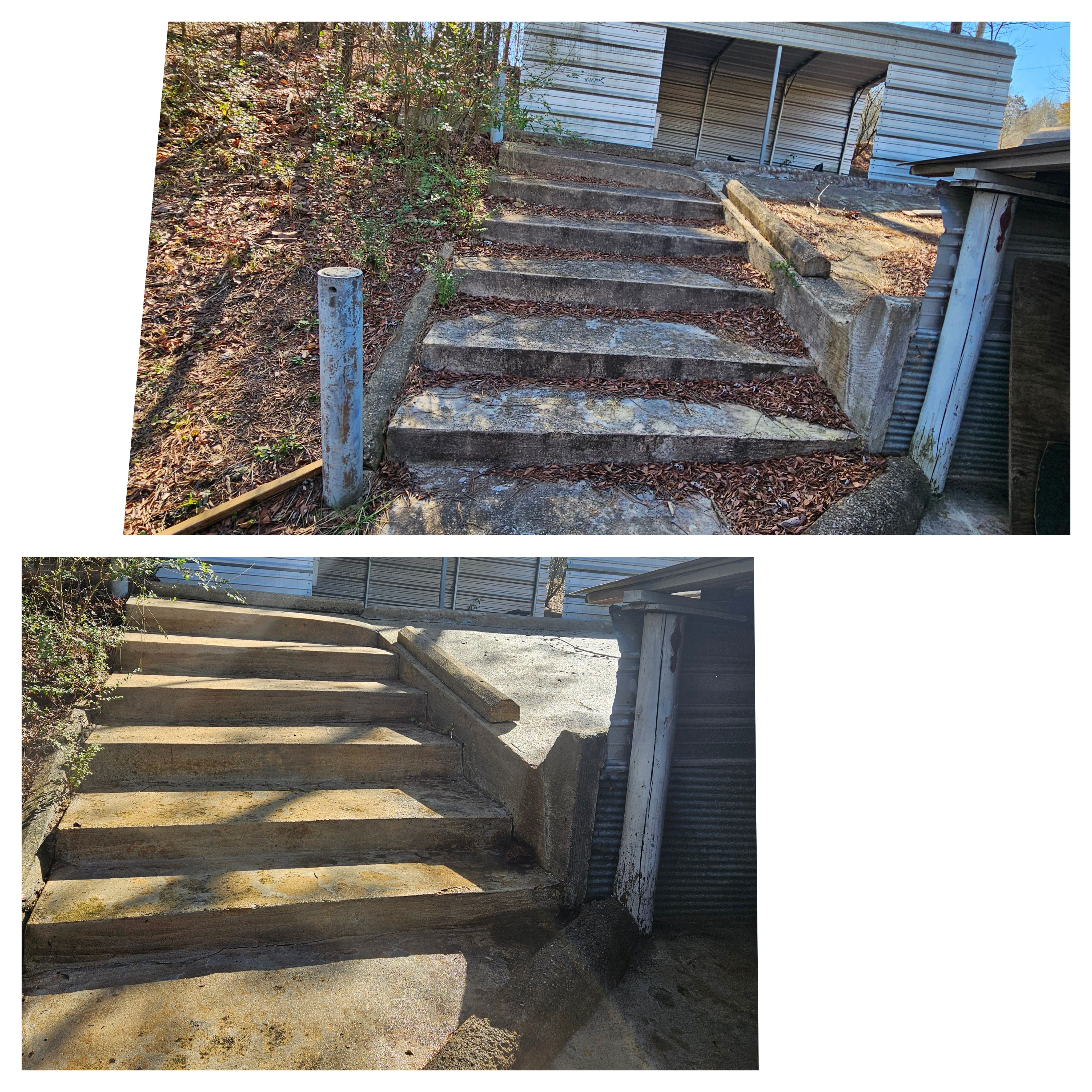 concrete stairs wash